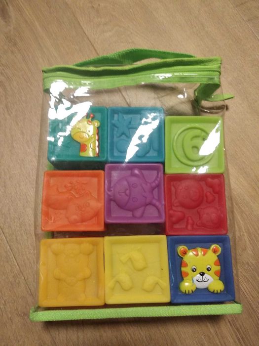 Klocki Miękkie gumowe Smyk sensoryczne+ traktor sorter farmer