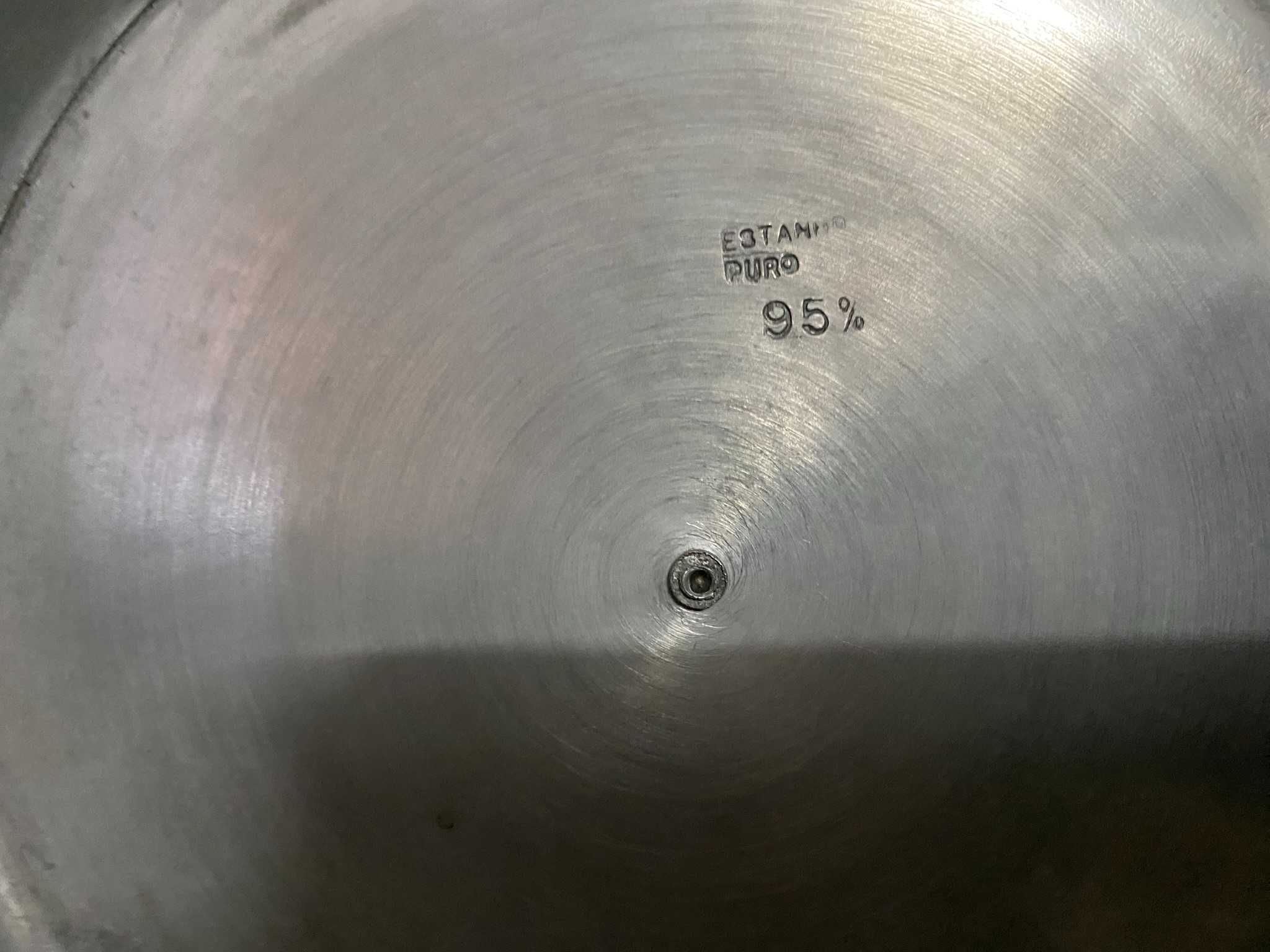 Jarrão com bacia grande 95% Puro Estanho
