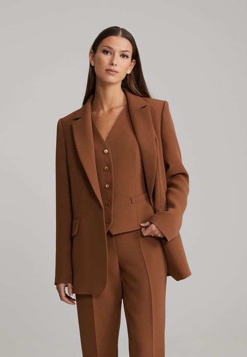 Żakiet brązowy Regular Fit Andiata 38