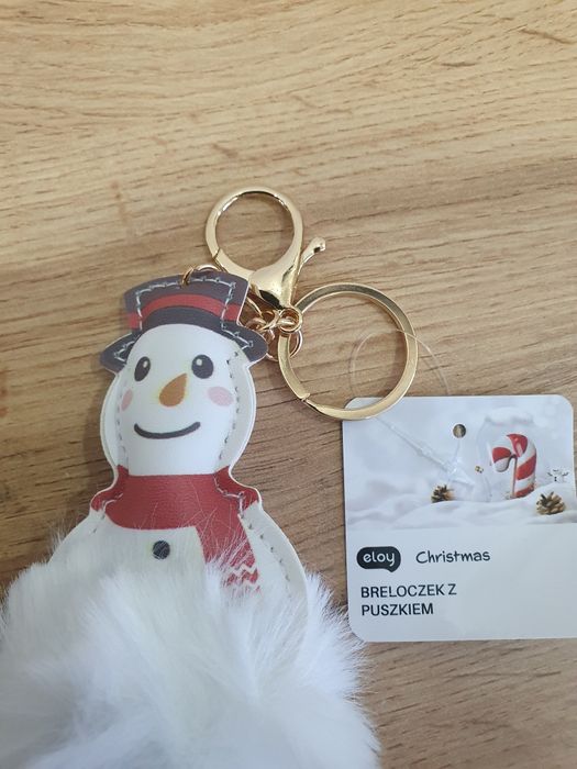 Breloczek Bałwanek z puszkiem 11cm Eloy