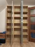 3 szt. regał IKEA Billy + drzwi szklane x 3