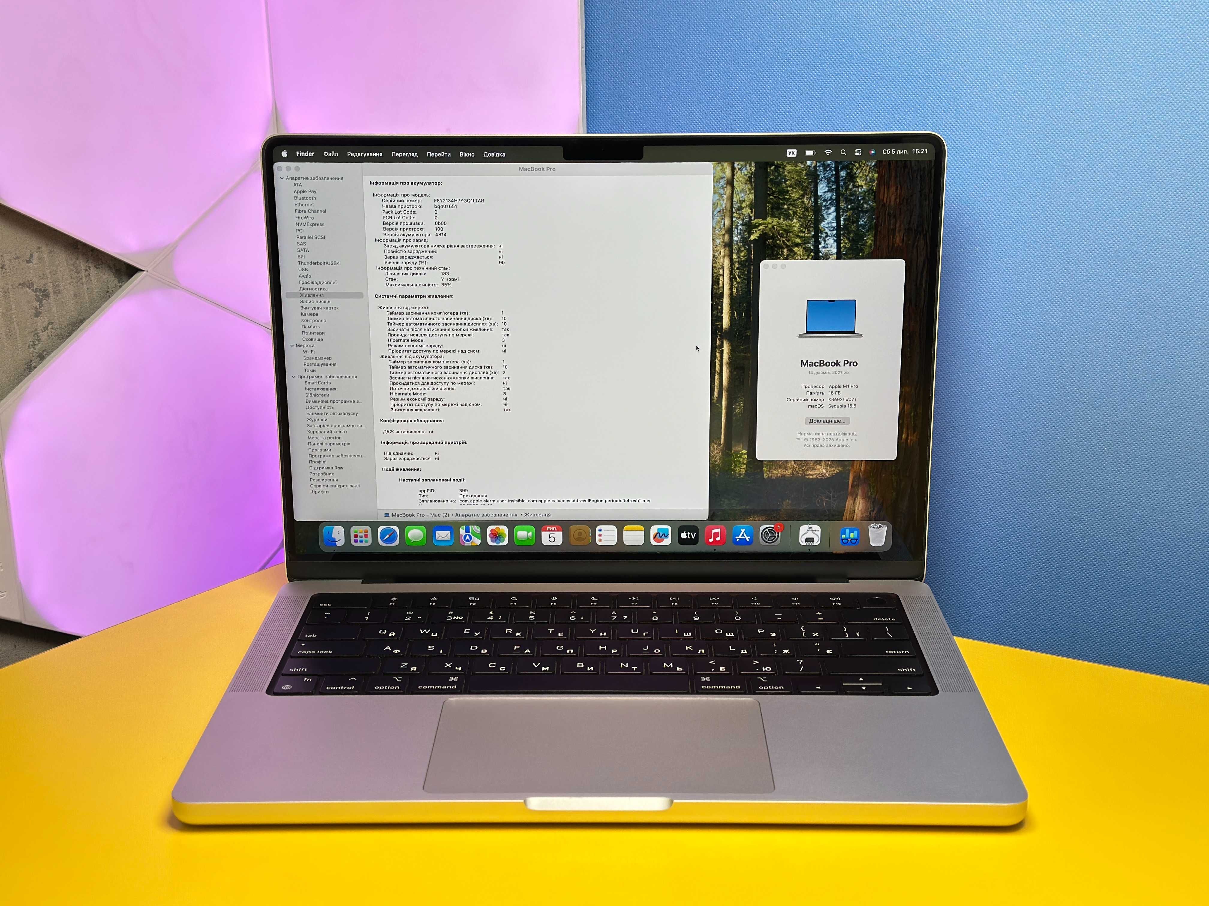 Ноутбук Apple MacBook Pro 14 M1 16GB/1TB (138698) Б/У З ГАРАНТІЄЮ