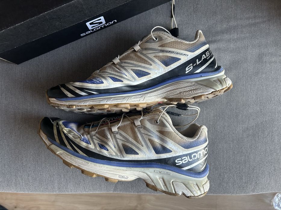 Ténis Salomon XT-6 Skyline Beje/ Azul/ Preto