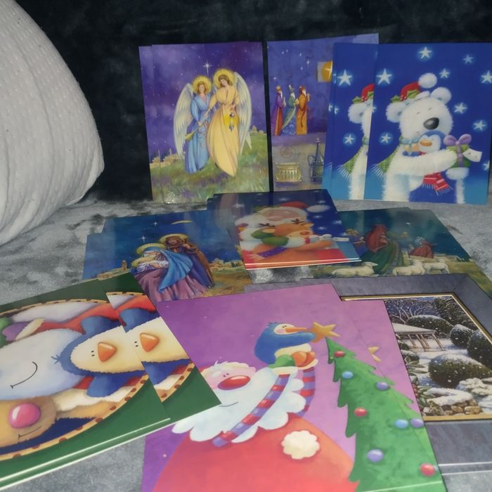 Zestaw 20 szt nowych kartek Bożonarodzeniowych