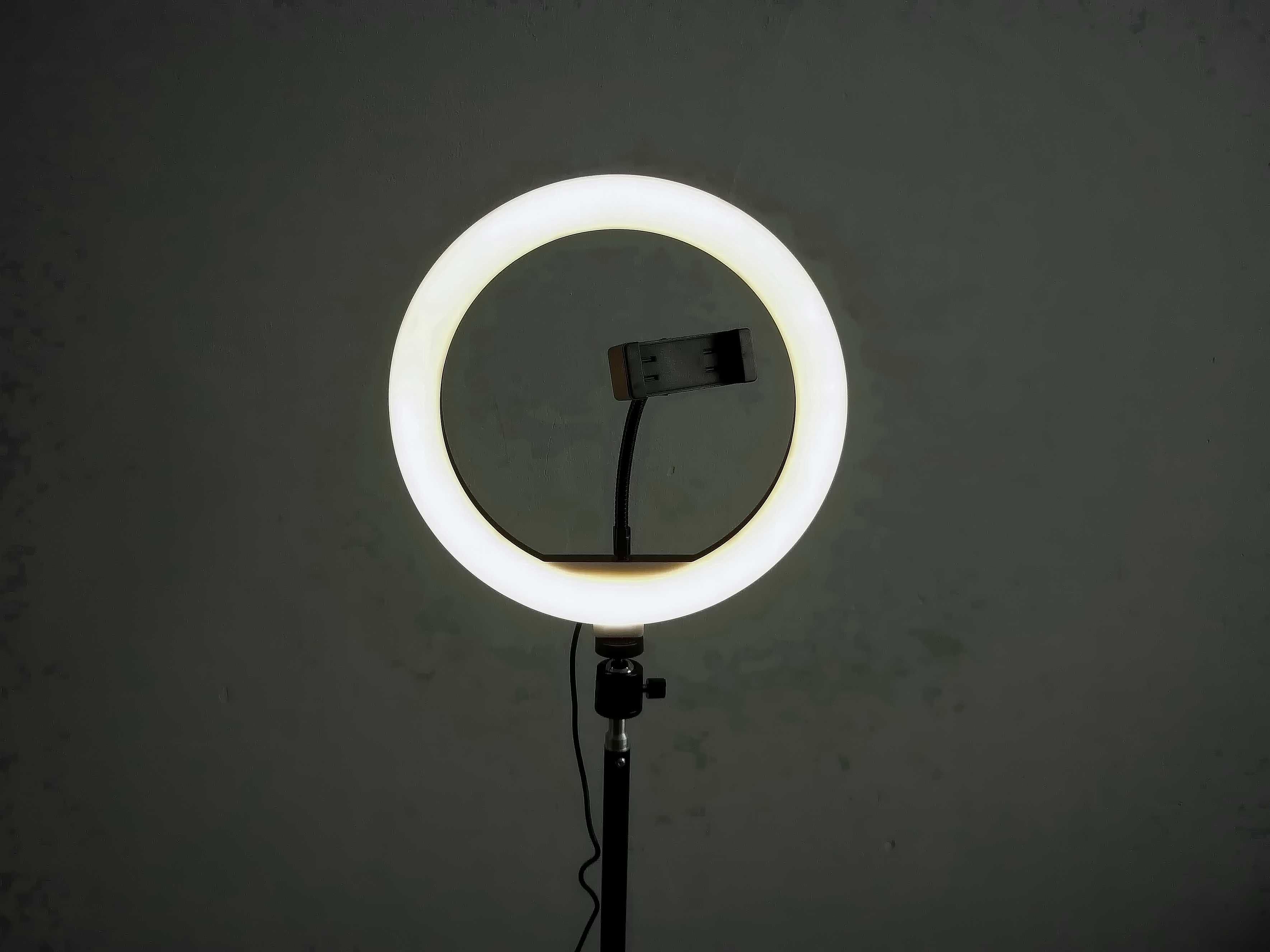 Селфи пульт, Кольцевая лампа 26 см, штатив, держатель для смартфона