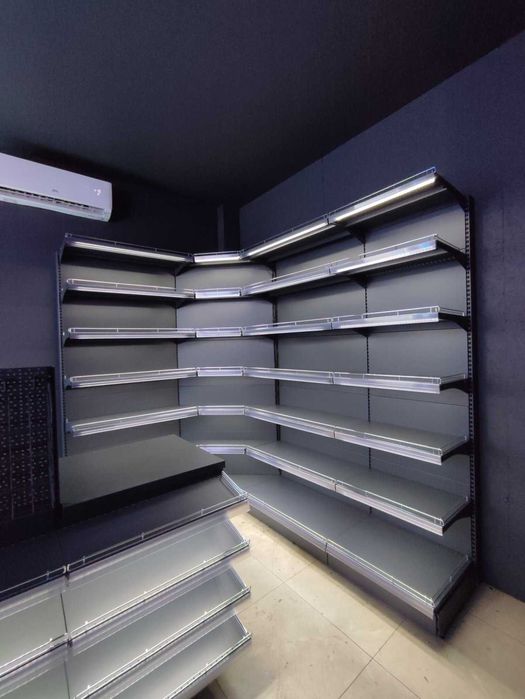 Торговые стеллажи. Кассовые боксы. В магазин супермаркет минимаркет