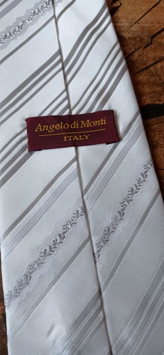 Angelo di Monti jasny krawat ślub wesele poprawiny