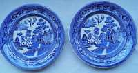 Pratos Staffordshire dec Willow Azul