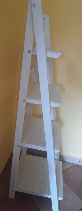 Regał biały na kwiaty, książki , gry, puzzle