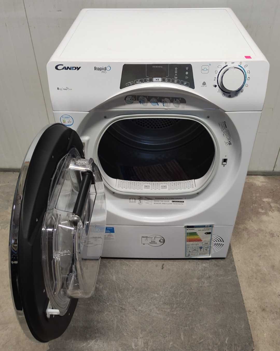 Suszarka Candy RPE H8A2TCBE-S 8kg 16 prog. Pompa ciepła OUTLET 19HG23N