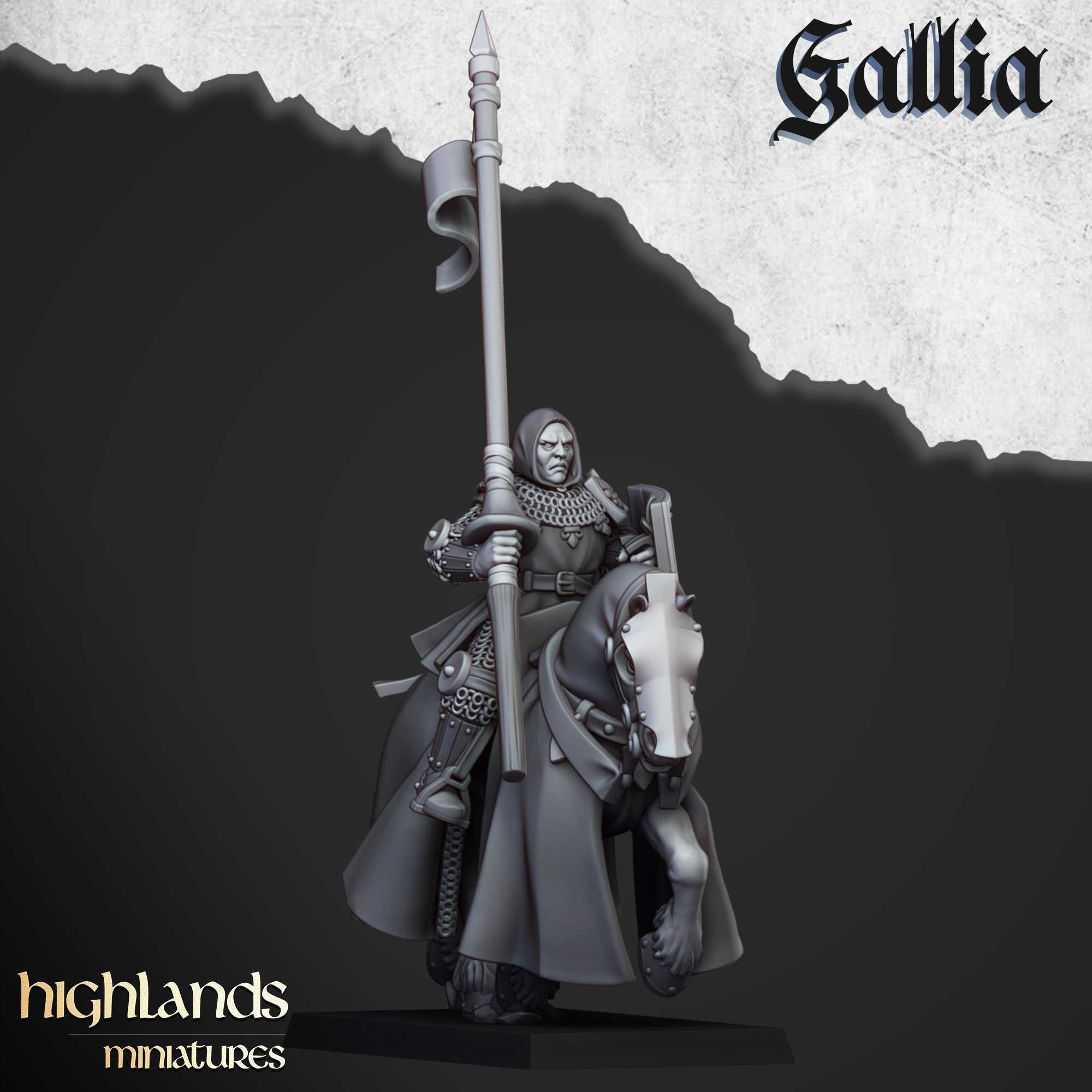 Young Knights of Gallia - WFB ToW AoS - Highlands Miniatures x5