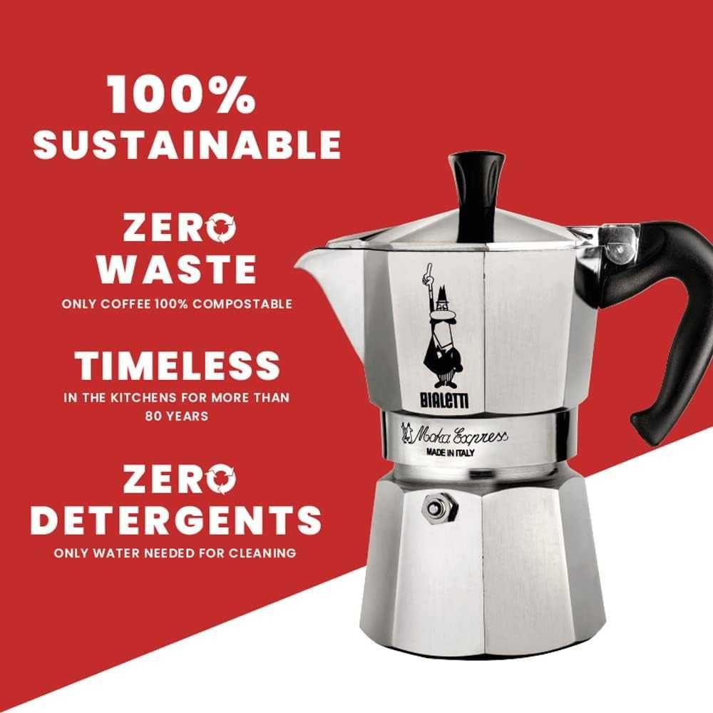 Гейзерна кавоварка італійська кавоварка Bialetti Moka Express