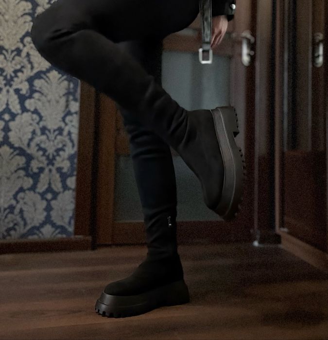 Ботфорти Bomond штучний замш чорні 40 розмір