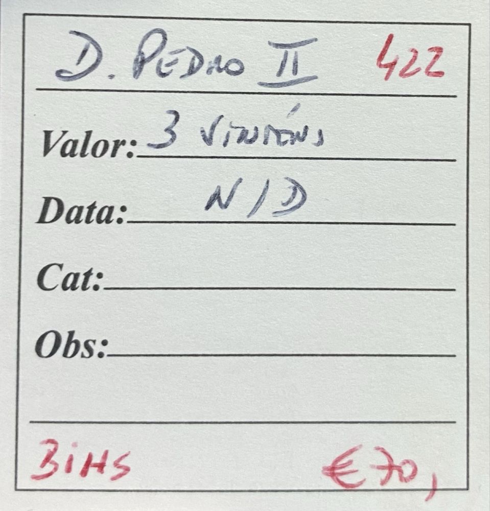 Moeda 3 Vintens D PEDRO II