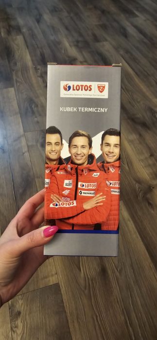 Kubek termiczny ze skoczkami narciarskimi Stoch, Żyła, Kubacki 450ml