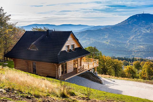 Dom z bali w górach na wyłączność (Szczyrk, na 900m).