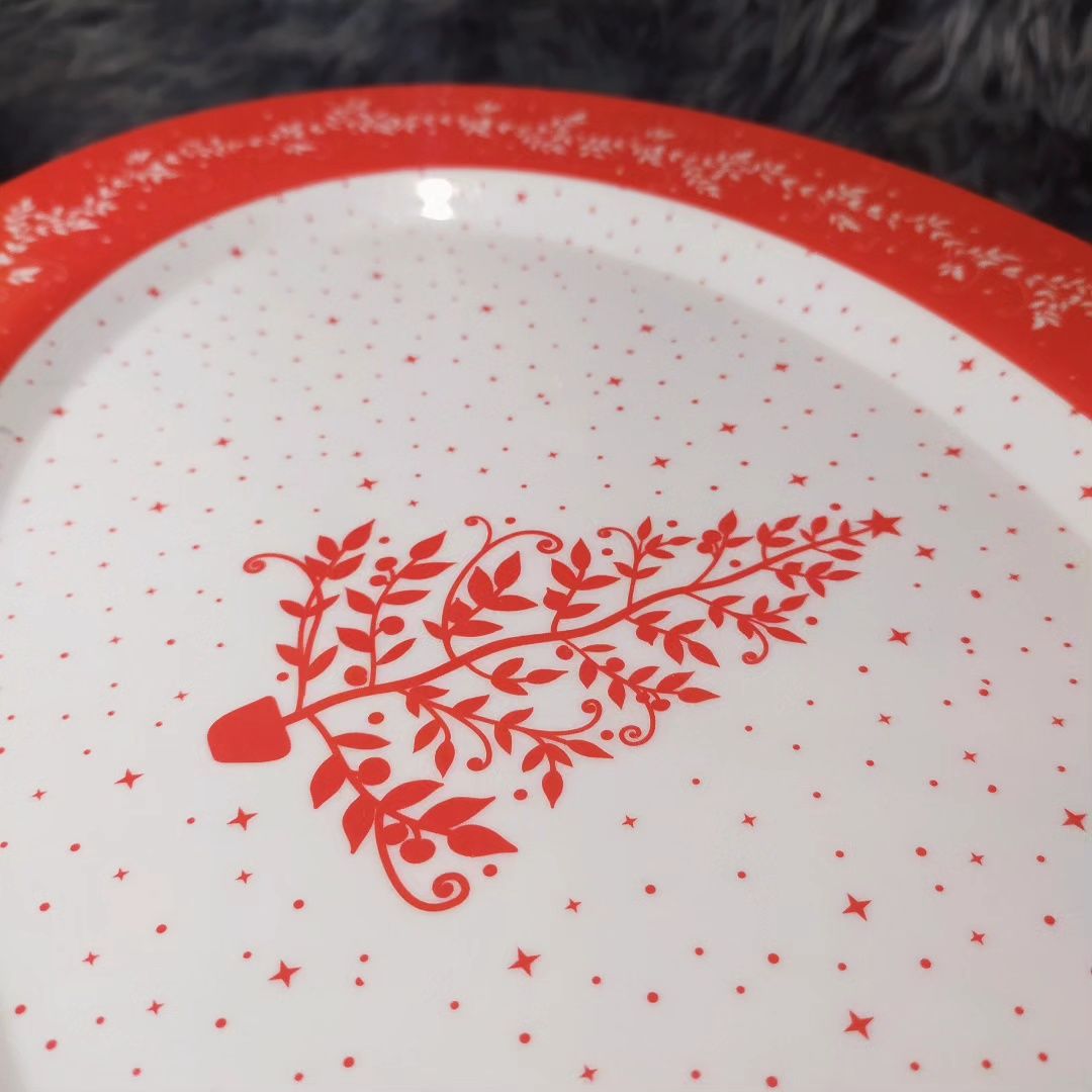 Новорічний посуд менажниця тарілка для свят поднос блюдо
