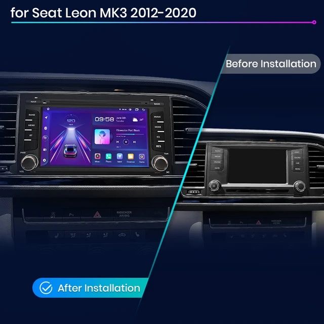 Rádio 7" android Seat Leon 2012-20 Mk3 CARPLAY WIFI GPS 2/32GB SELADO