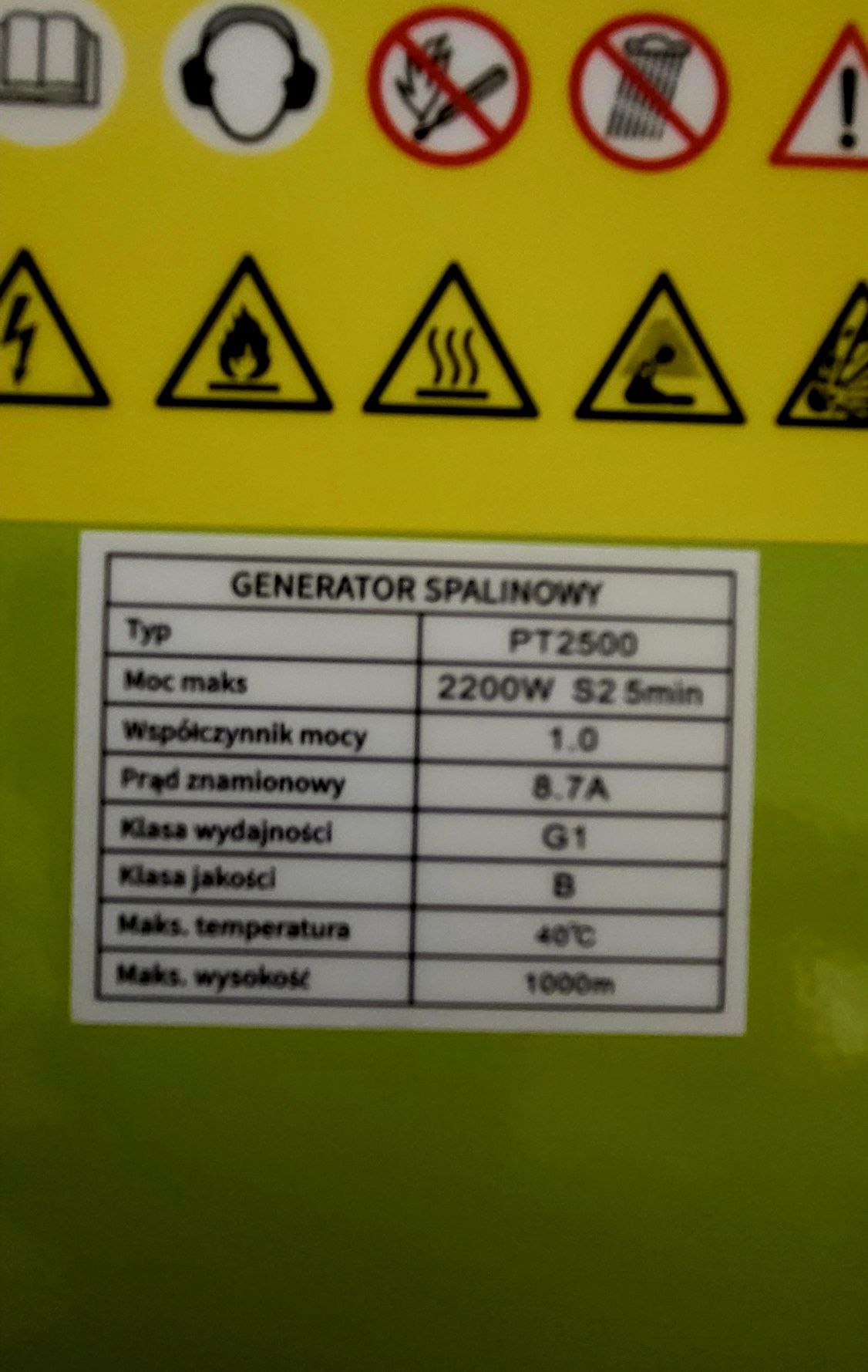 Generator spalinowy, agregat prądotwórczy nowy PT2500