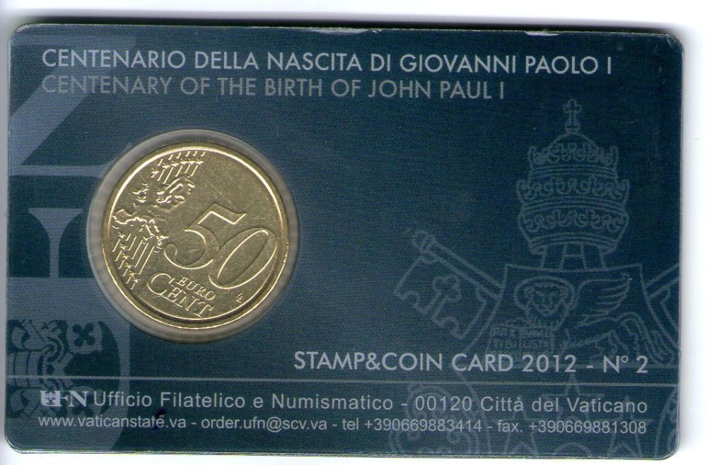 Vaticano 2010/13 (Stamp & Coincard 1-4) DESCONTO 15% (tempo lmitado)