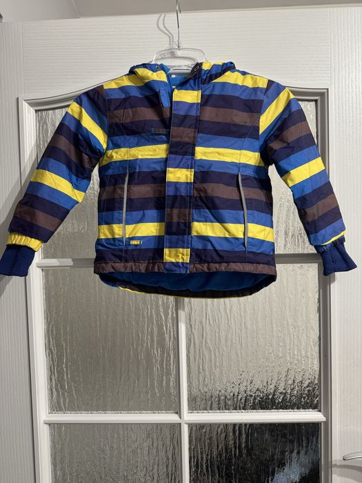 Dziecięca kurtka zimowa w paski