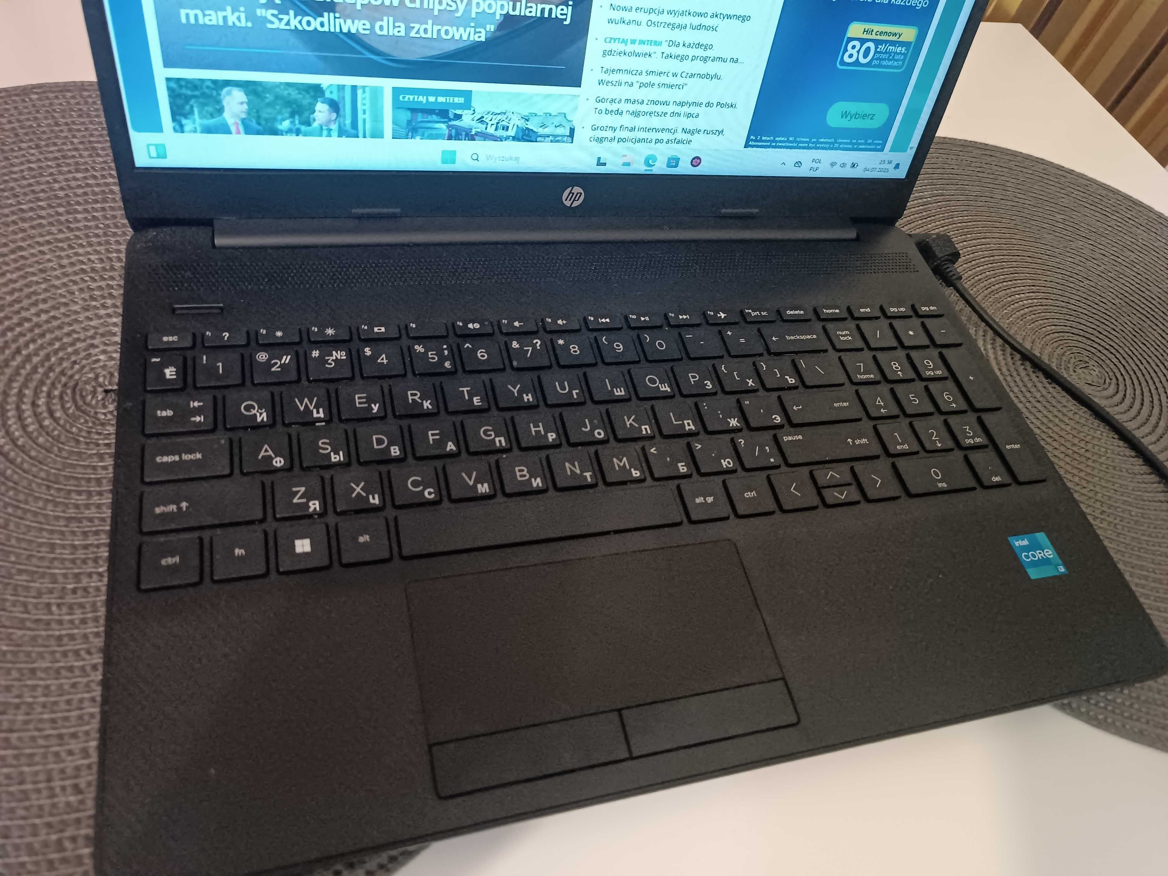 Laptop HP 15s i3-1115G4 3.0 Ghz/ 12/256 GB SSD Win11 Pro, Full HD