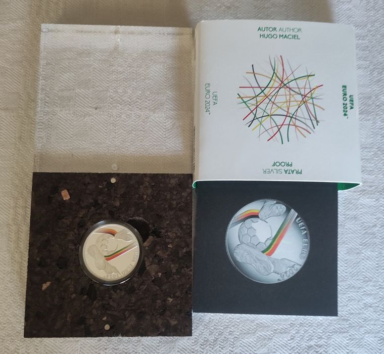 Moeda Comemorativa Colorida - UEFA Euro 2024 - Prata - Proof