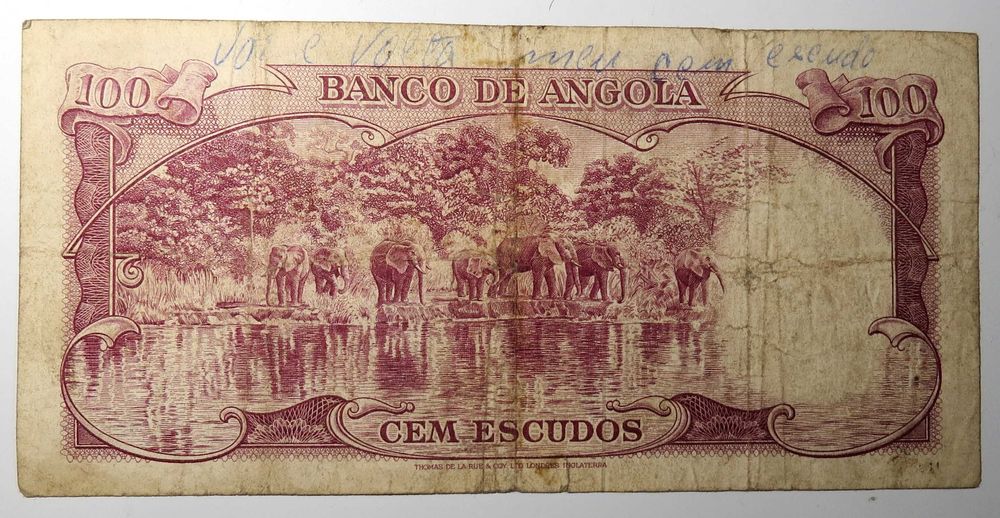 Nota Angola 100 Escudos A. Tomas - MBC - 2€