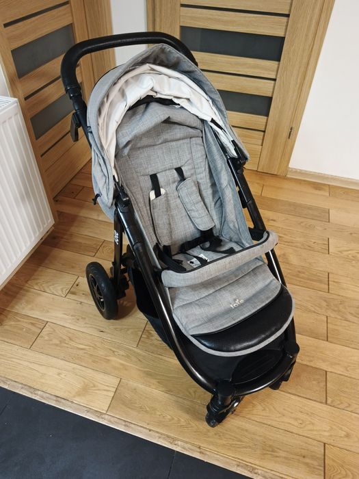 Wózek spacerówka joie mytrax pompowane duże koła czarny szary gratis