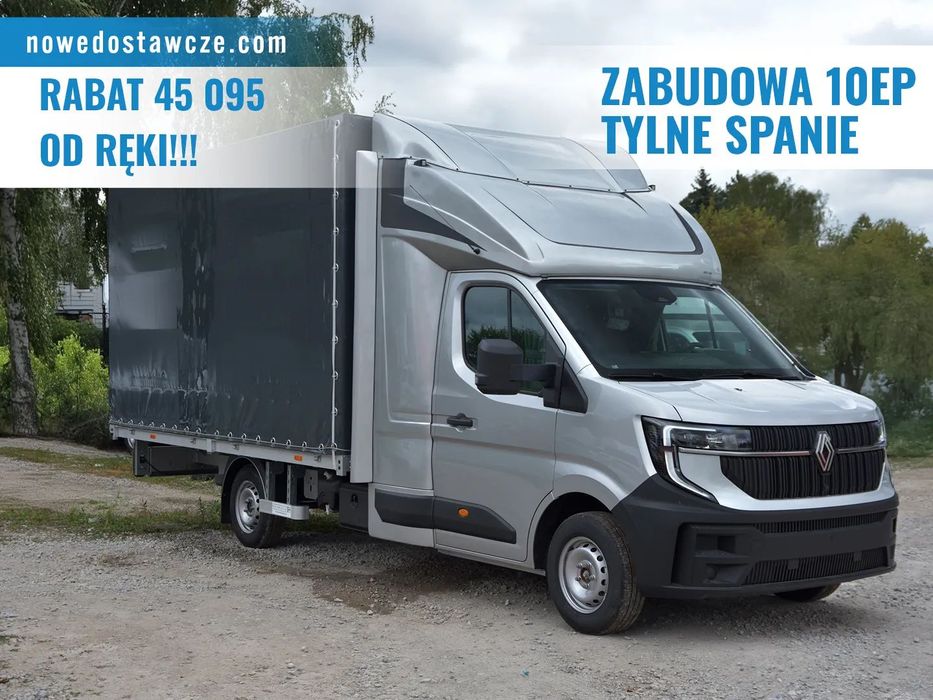 Renault Master zabudowa międzynarodowa 170KM 10EP  Zabudowa 10EP | Plandeka | Tylnie spanie | 4200x2450x2300