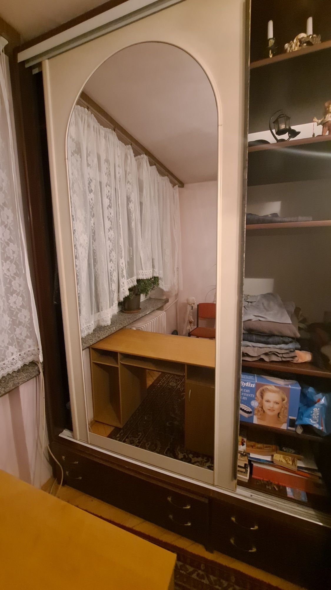 Drzwi przesuwne do szafy lustro 2 szt.
