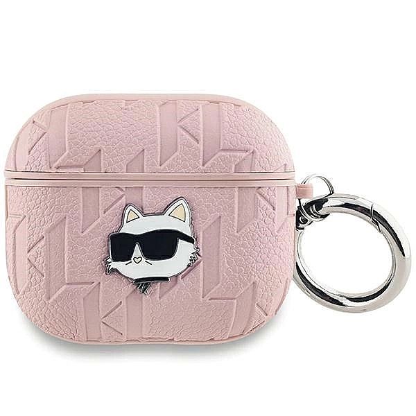 Etui Karl Lagerfeld Monogram Choupette Head na AirPods Pro 2 - różowe