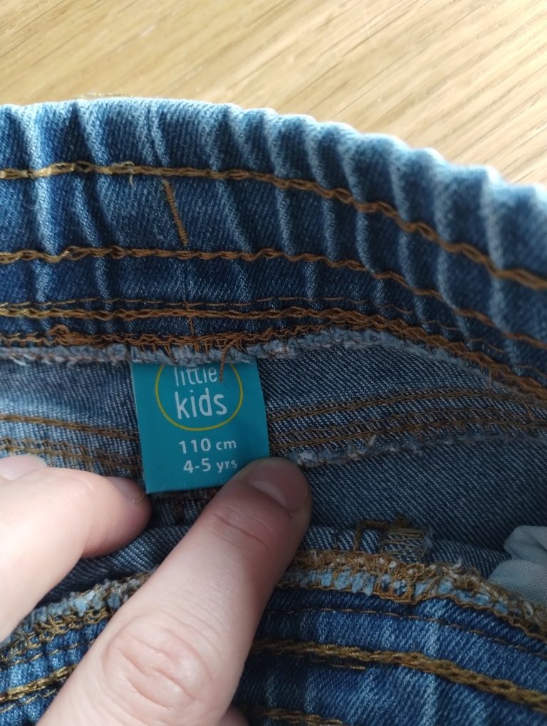 Spodnie jeansowe dżinsowe z gumką 110 / 116