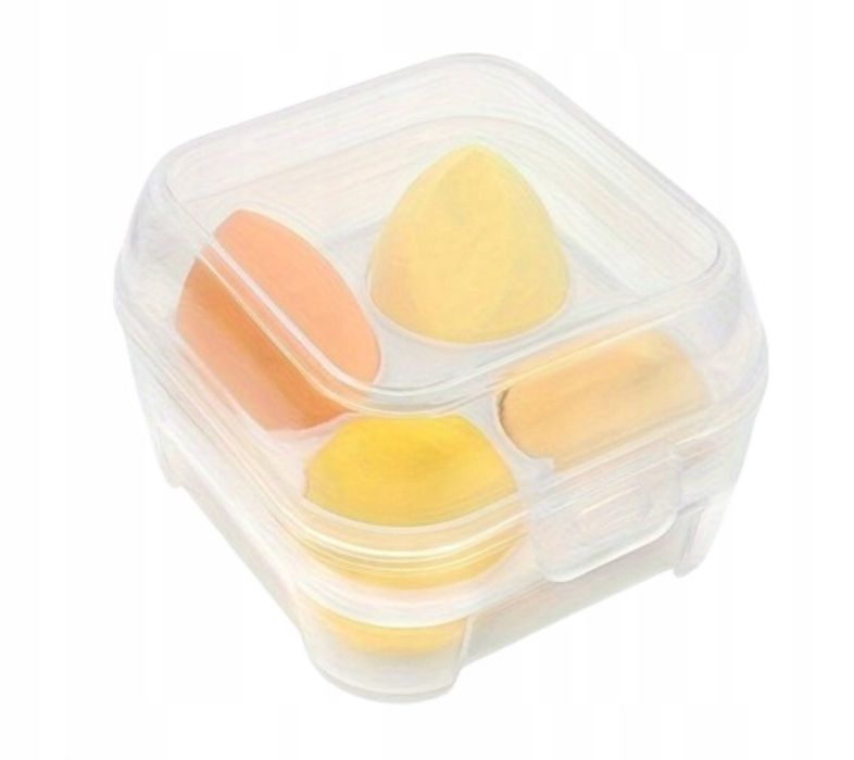 Zestaw 4 GĄBEK DO MAKIJAŻU, blender, gąbeczki różne kolory