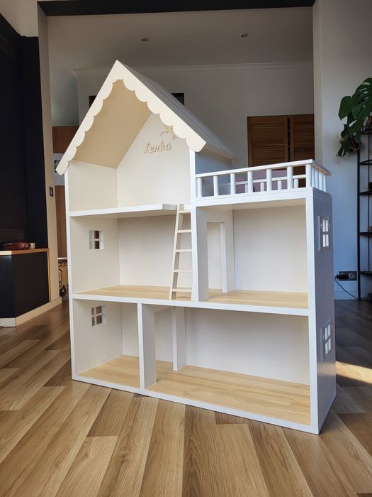 Drewniany domek dla lalek Barbie Domek dla myszek