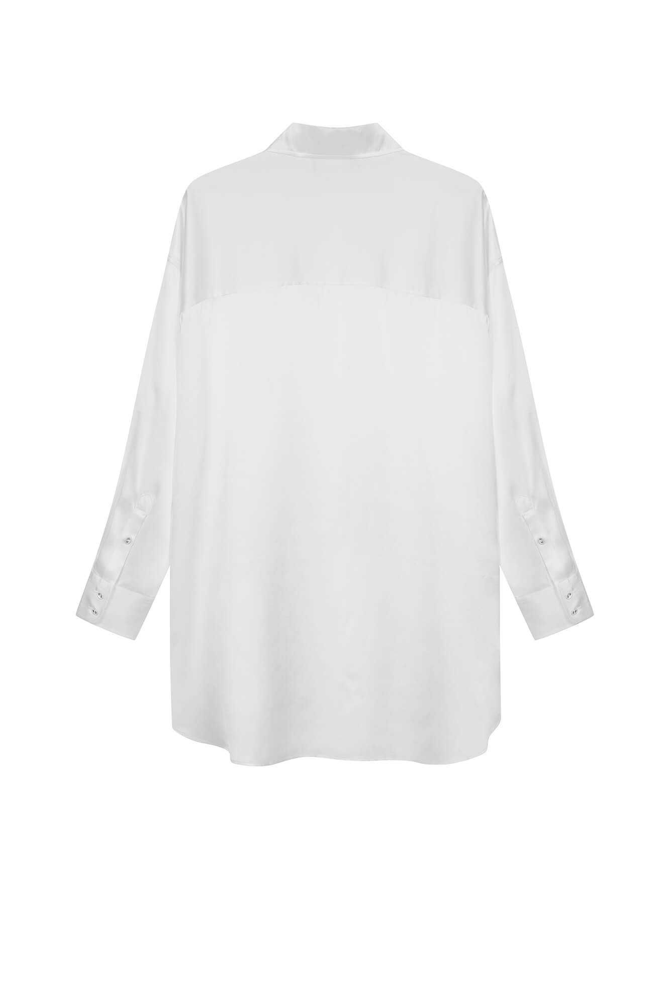 Jedwabna Koszula Oversize ECRU - Lovli Silk - Rozmiar S