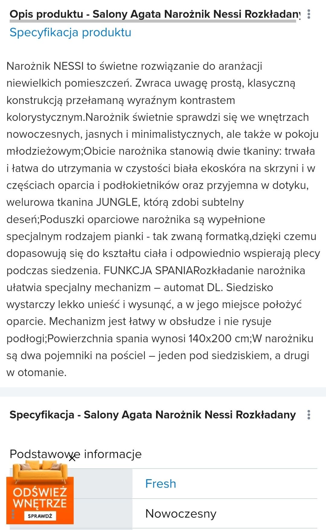Narożnik z pojemnikami na pościel oraz funkcją spania.