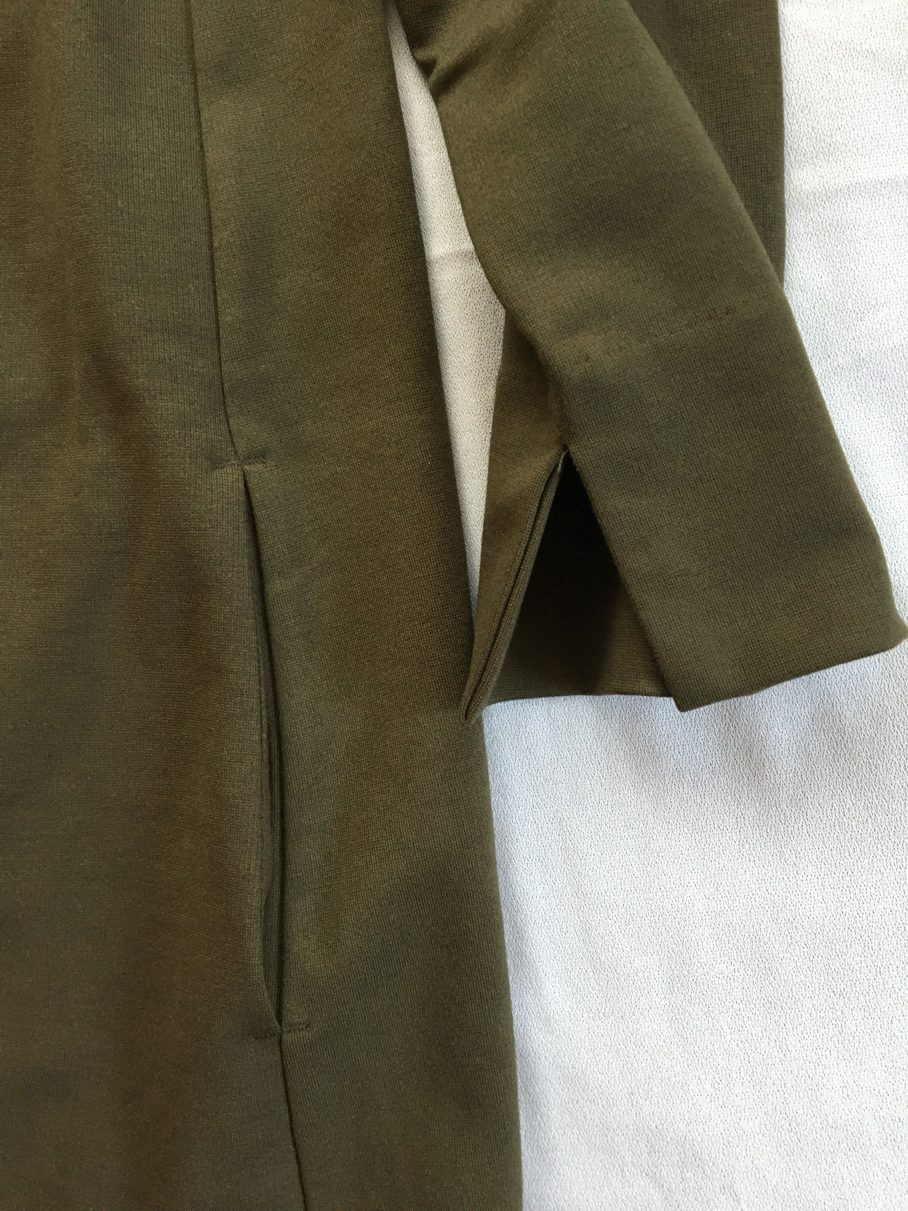 H&M, xs, sukienka  trapezowa, luźna z kieszeniami, ciążowa , khaki