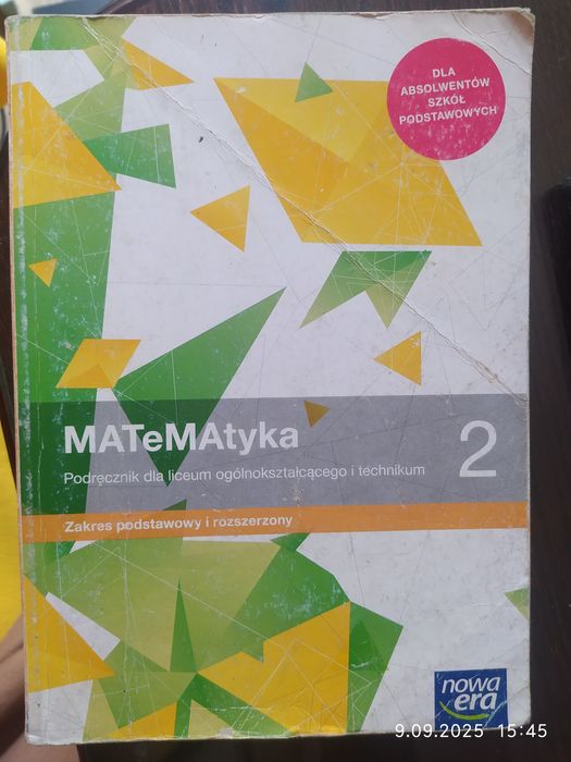 Matematyka 2 zakres podstawowy i rozszerzony