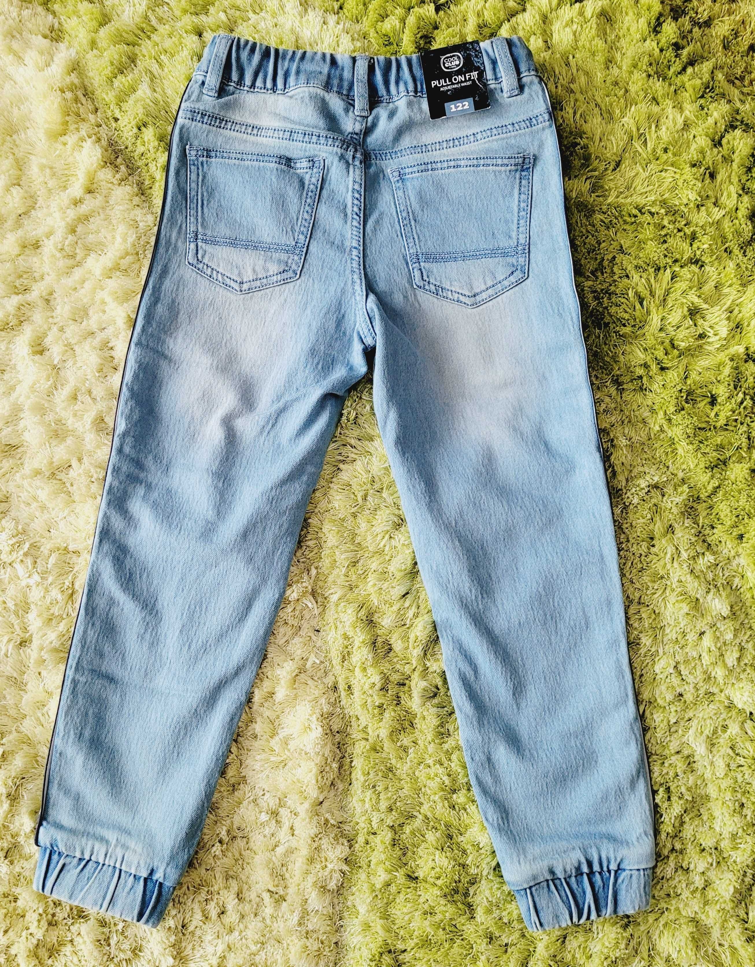 Nowe spodnie jeansowe dla chłopca, jasny jeans 122