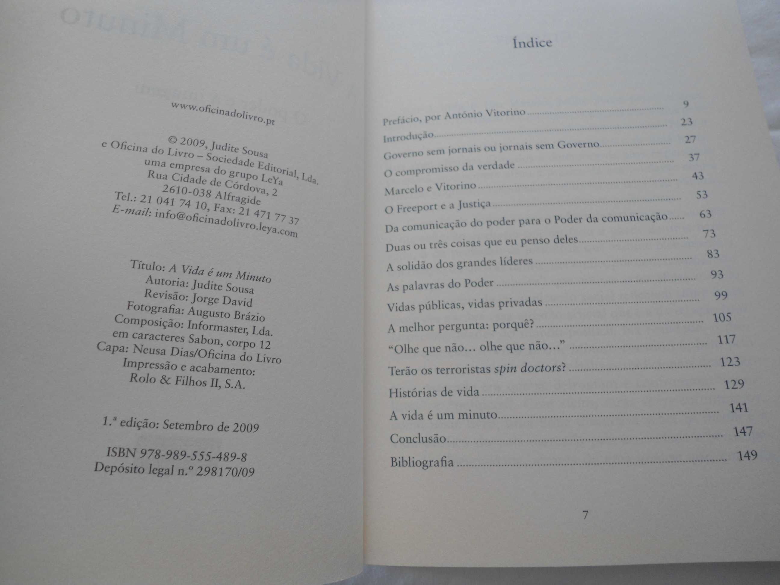Judite de Sousa - A Vida é um minuto (O poder e a imagem)