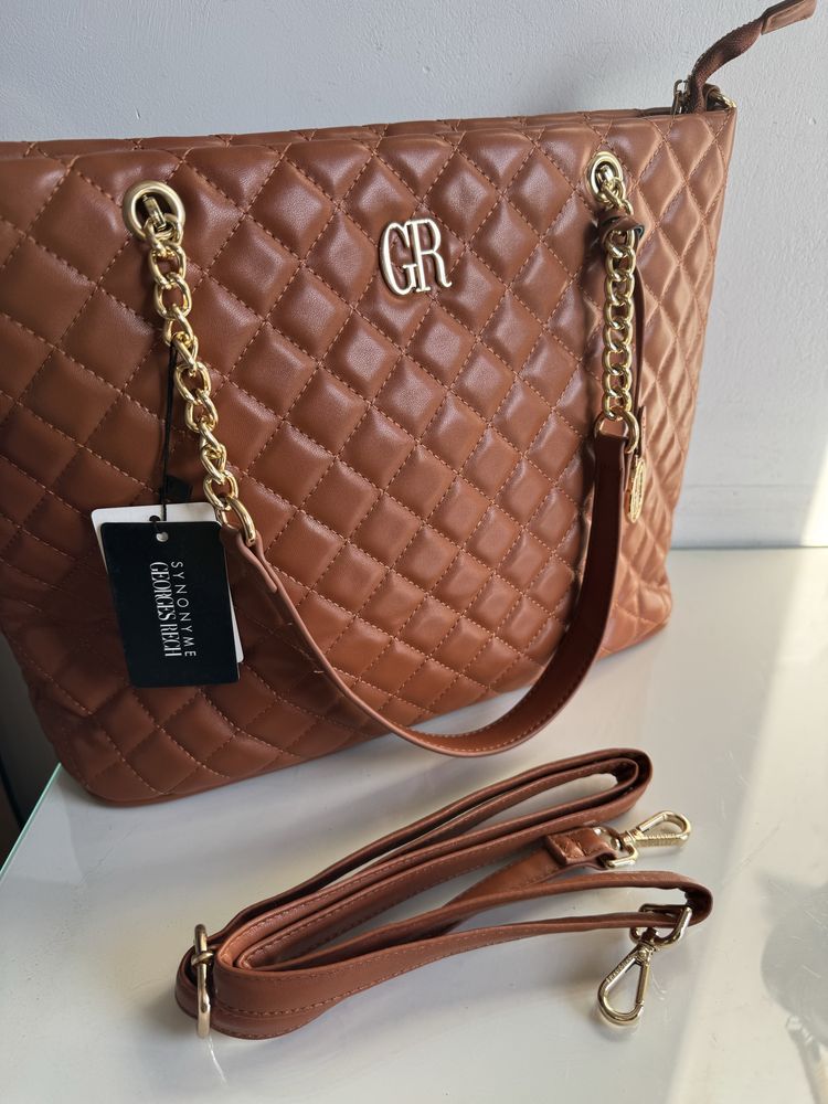 a Synonyme Georges Rech torebka dużą brązowa shopper