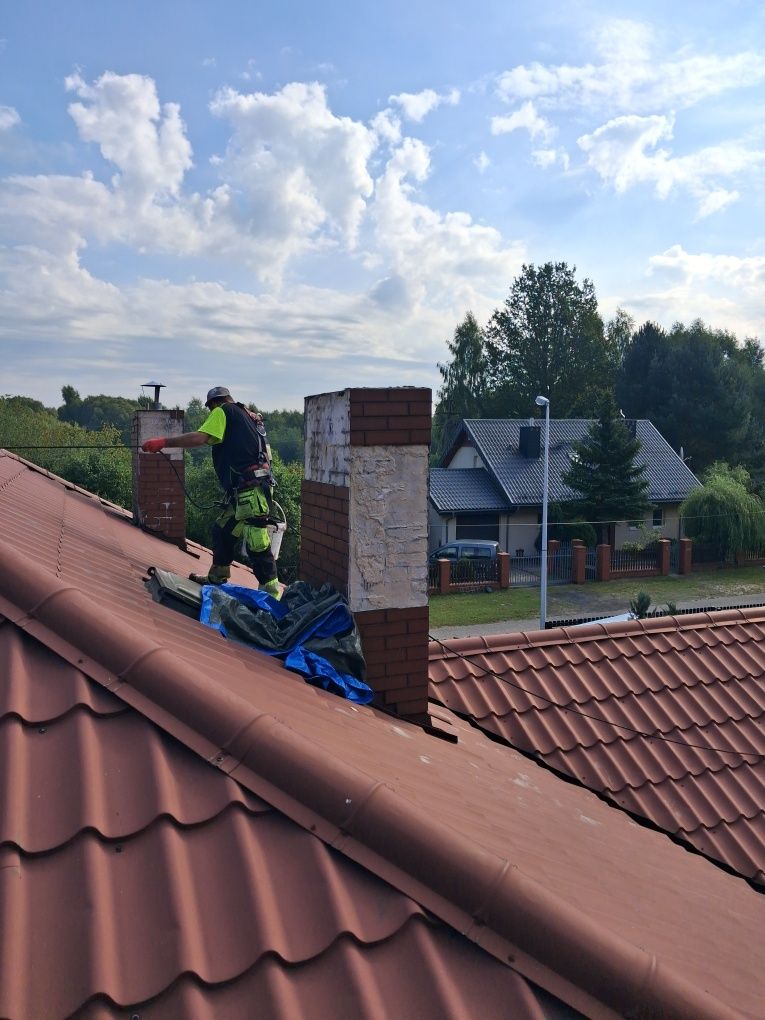 Pracę dekarskie, naprawy kominów