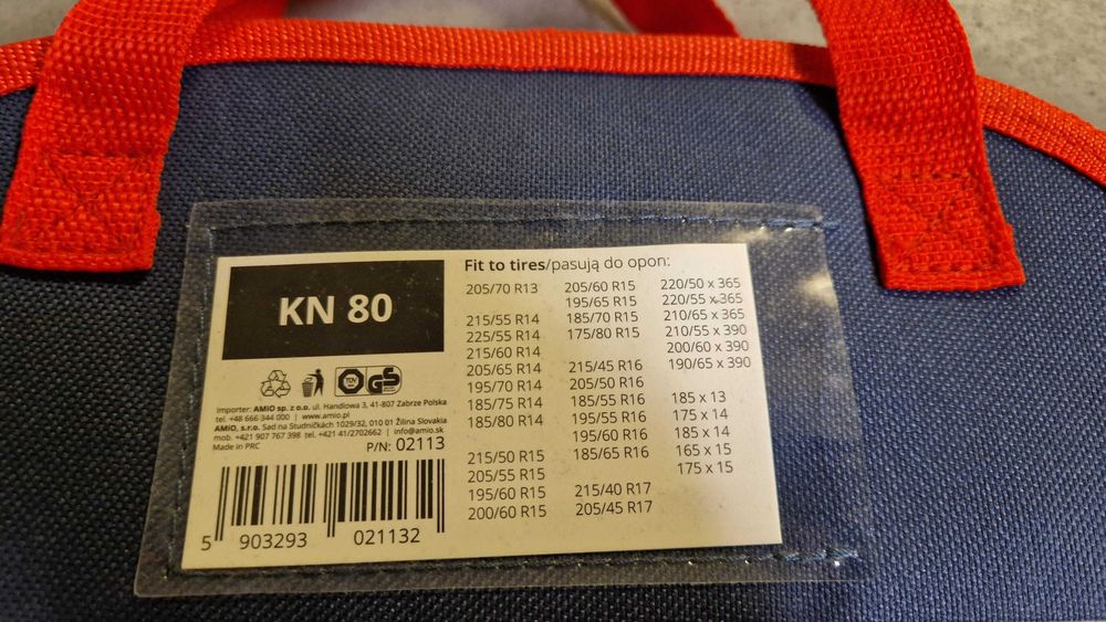 Łańcuchy śniegowe Amio 12mm KN80