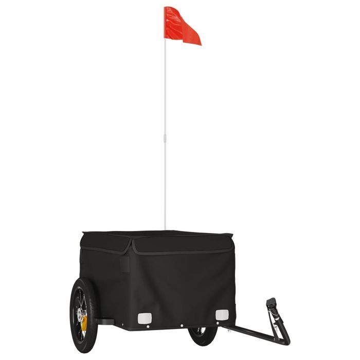vidaXL Przyczepka rowerowa dla zwierząt, czarna, 30 kg, żelazo