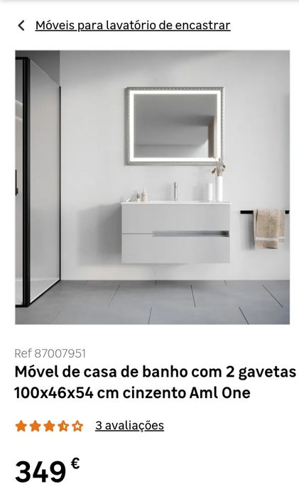 Movel casa de banho suspenso novo 100cm