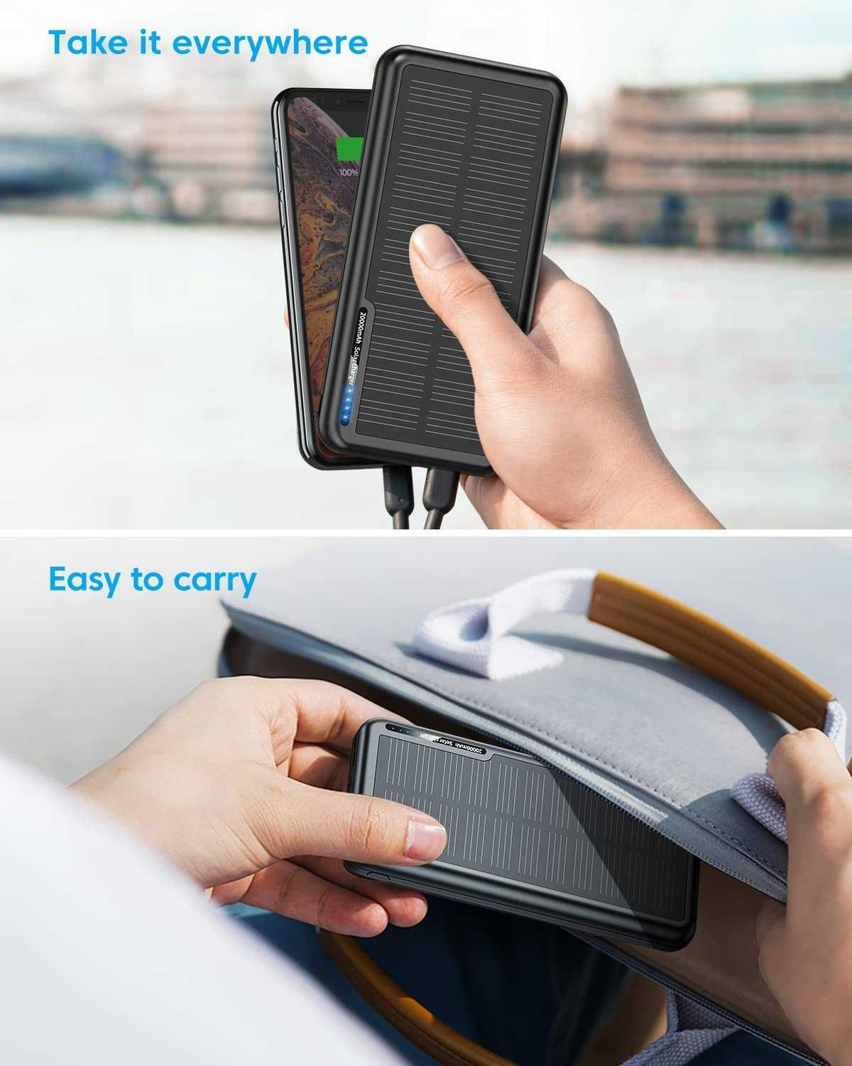 PowerBank 20000 mAh Solar Charger Сонячний блок