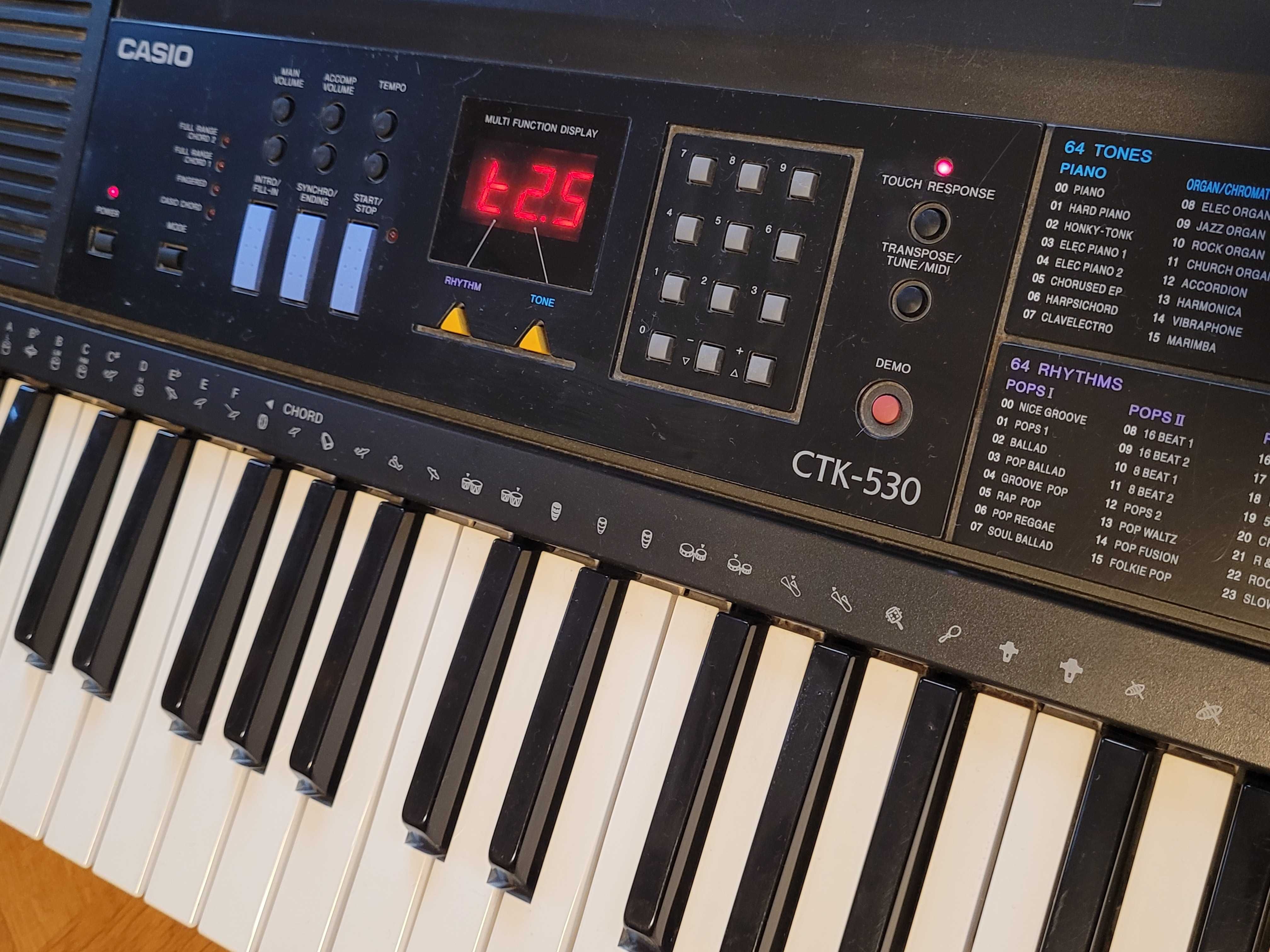 Keyboard Casio CTK-530 z klawiaturą dynamiczną