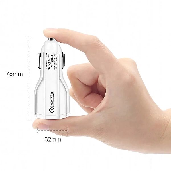 Ładowarka samochodowa 2xUSB Quick Charge 3.0