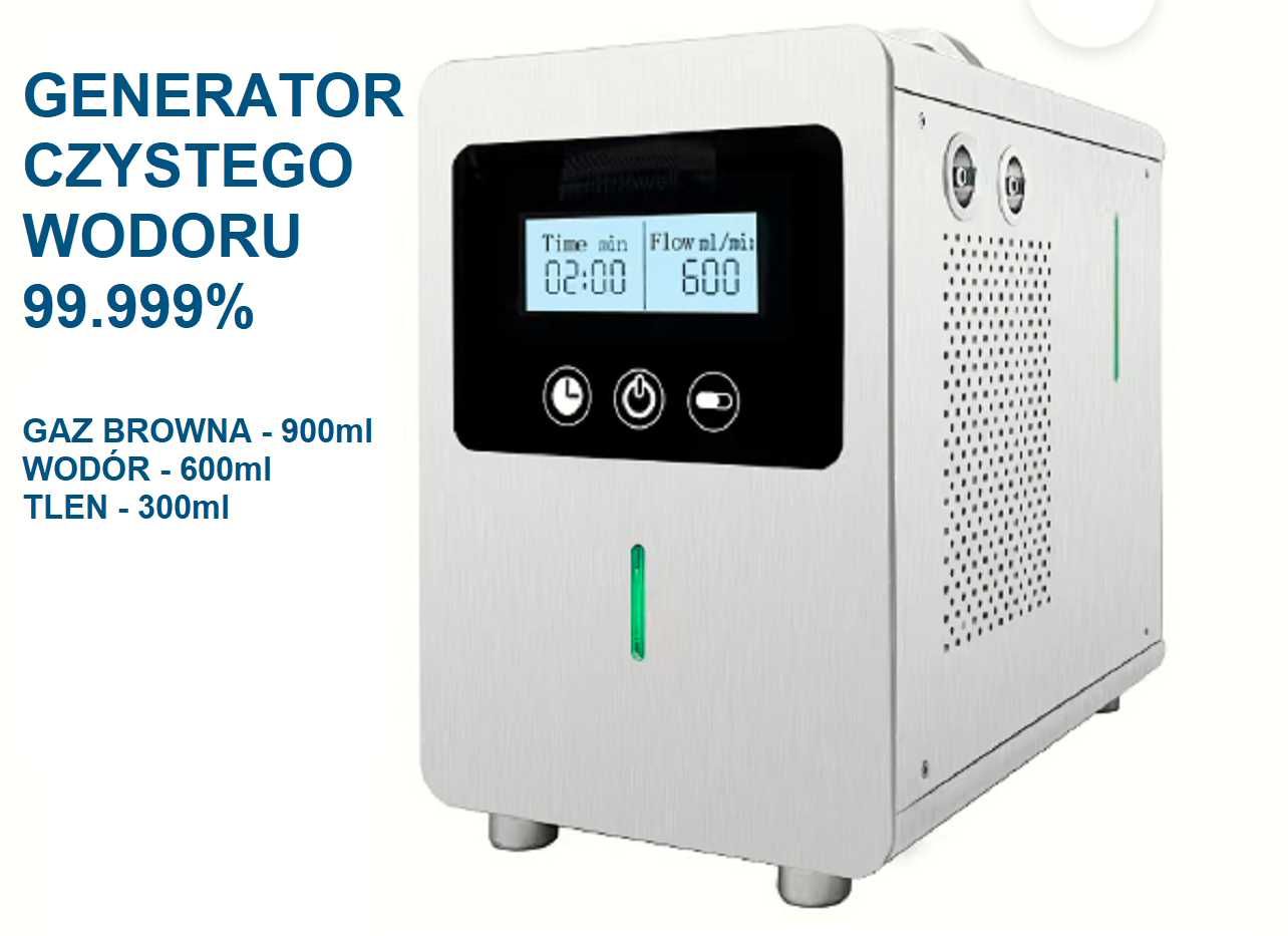 Q2SH-900 INHALATOR WODORU 900ml/min SPE/PEM czystość gazu 99,99%